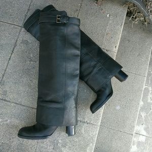 chanel fold over boots